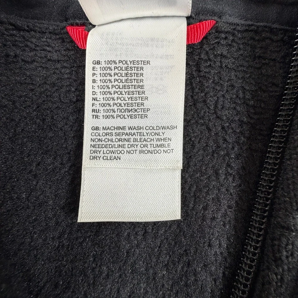 The North Face Mens Black Quarter Zip Fleece Pullover XL Mock Neck Logo